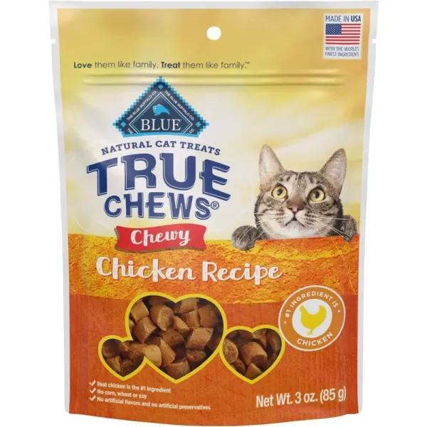 imageBlue Buffalo True Chews Natural Chewy Cat Treats Duck 3 oz bagChicken