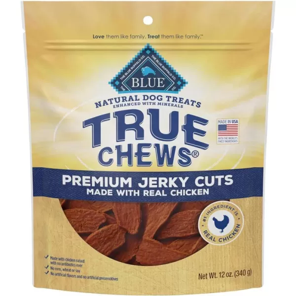 imageBlue Buffalo True Chews Premium Jerky Cuts Natural Dog Treats Duck 22 oz bagChicken 12 Ounce Pack of 1