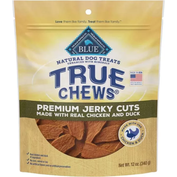 imageBlue Buffalo True Chews Premium Jerky Cuts Natural Dog Treats Duck 22 oz bagDuck 12 Ounce Pack of 1