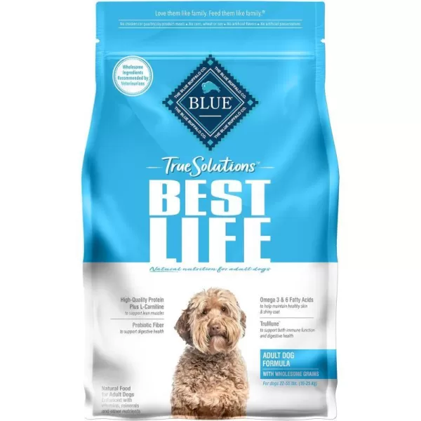 imageBlue Buffalo True Solutions Best Life Natural Medium Breed Adult Dry Dog Food Chicken 4lb4 Pound Pack of 1 Dry Dog Food