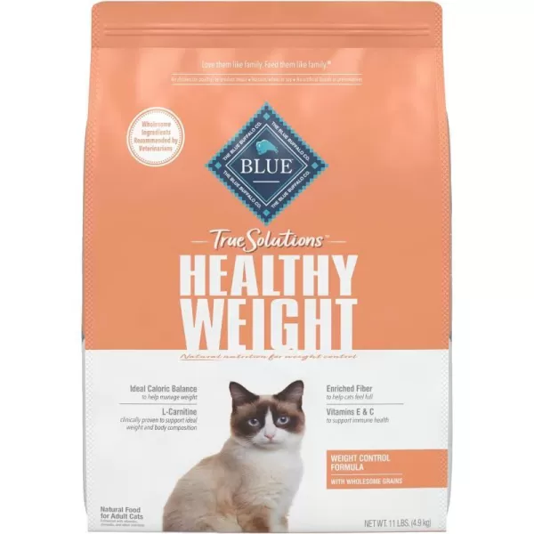 imageBlue Buffalo True Solutions Healthy Weight Natural Weight Control Adult Dry Cat Food Chicken 35lbDry Cat Food Chicken 11 Pound Pack of 1