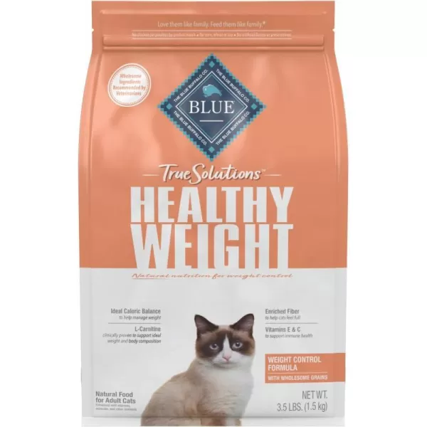 imageBlue Buffalo True Solutions Healthy Weight Natural Weight Control Adult Dry Cat Food Chicken 35lbDry Cat Food Chicken 35 Pound Pack of 1