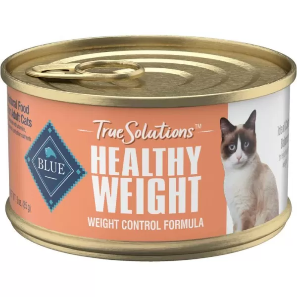 imageBlue Buffalo True Solutions Healthy Weight Natural Weight Control Adult Dry Cat Food Chicken 35lbWet Cat Food Chicken 3 Ounce Pack of 24