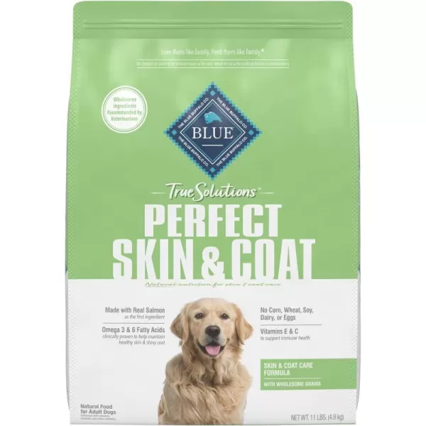 imageBlue Buffalo True Solutions Perfect Skin amp Coat Natural Adult Dry Dog Food Salmon 24lbDry Dog Food Salmon 11 Pound Pack of 1