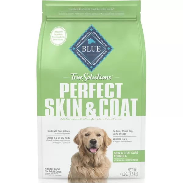 imageBlue Buffalo True Solutions Perfect Skin amp Coat Natural Adult Dry Dog Food Salmon 24lbDry Dog Food Salmon 4 Pound Pack of 1