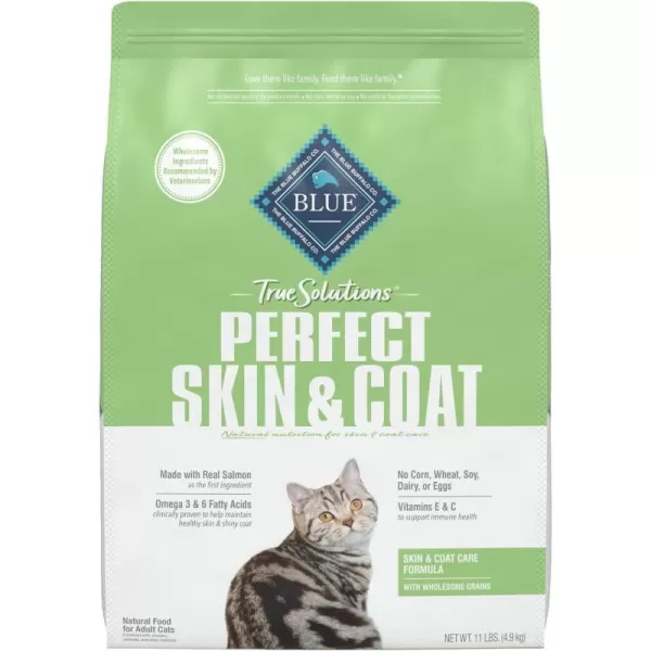 imageBlue Buffalo True Solutions Perfect Skin amp Coat Natural Adult Wet Cat Food Whitefish 3oz cans Pack of 24Dry Cat Food Salmon 11 Pound Pack of 1