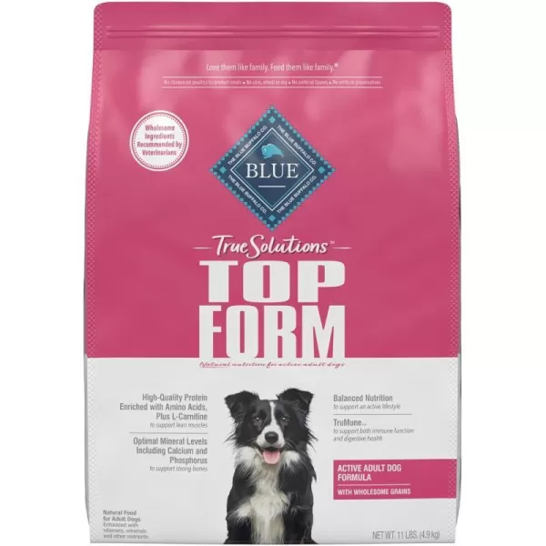 imageBlue Buffalo True Solutions Top Form Natural Active Breed Adult Dry Dog Food Chicken 4lbDry Dog Food 11 Pound Pack of 1