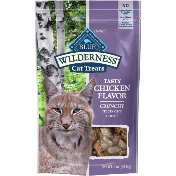 imageBlue Buffalo Wilderness Crunchy Cat Treats Salmon 2oz Bag 12 PackChicken 2 Oz Pack of 12