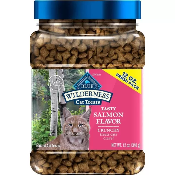 imageBlue Buffalo Wilderness Crunchy Cat Treats Salmon 2oz Bag 12 PackSalmon 12 Ounce Pack of 1