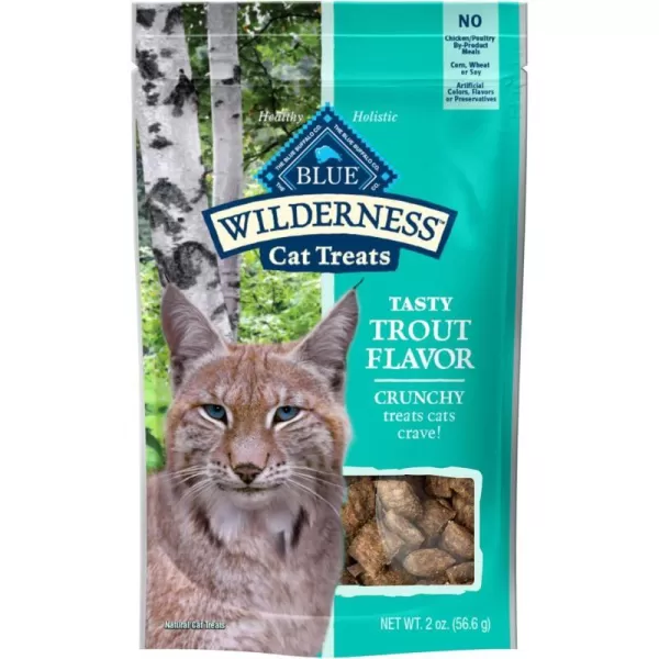 imageBlue Buffalo Wilderness Crunchy Cat Treats Salmon 2oz Bag 12 PackTrout 2 Ounce Pack of 12