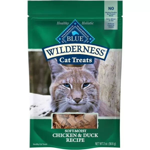imageBlue Buffalo Wilderness Grain Free SoftMoist Cat Treats Chicken amp Salmon 2oz BagChicken amp Duck 2 Ounce Pack of 1