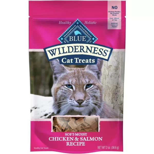 imageBlue Buffalo Wilderness Grain Free SoftMoist Cat Treats Chicken amp Salmon 2oz BagChicken amp Salmon 2 Ounce Pack of 1