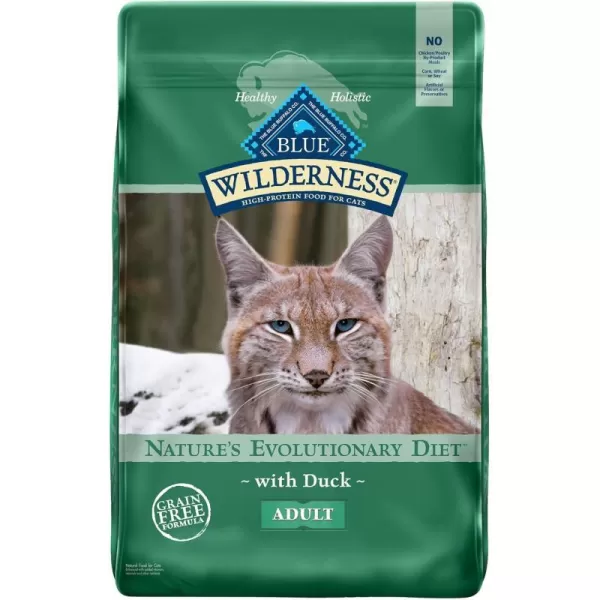 imageBlue Buffalo Wilderness High Protein Natural Adult Dry Cat Food Duck 5lbDuck 11 Pound Pack of 1