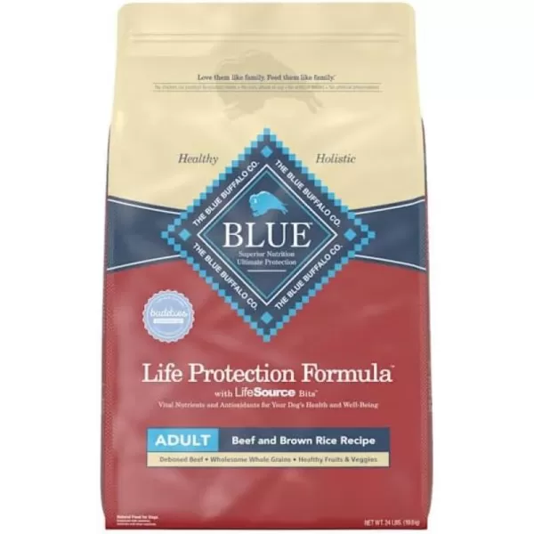 imageBlue Buffalo Wilderness High Protein Natural Adult Healthy Weight Dry Dog Food Chicken 45lbBeef 24 LBS