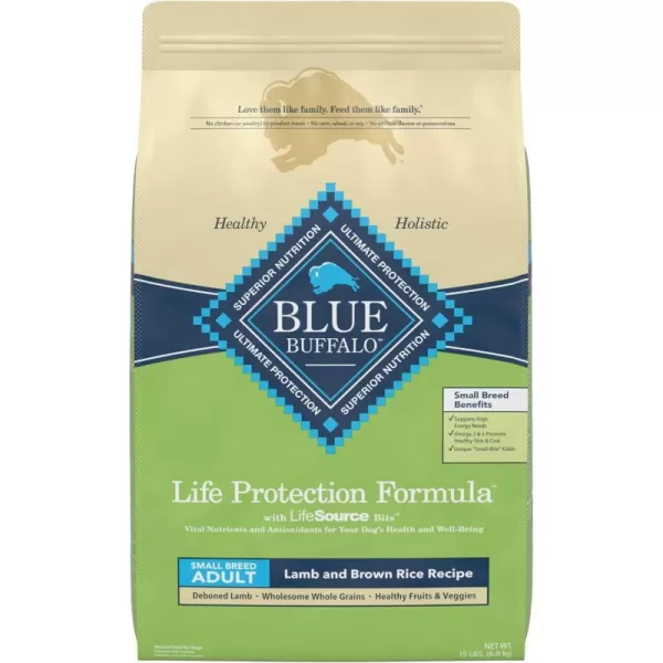 imageBlue Buffalo Wilderness High Protein Natural Adult Healthy Weight Dry Dog Food Chicken 45lbLamb amp Brown Rice 15 Pound Pack of 1