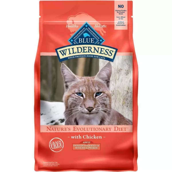 imageBlue Buffalo Wilderness High Protein Natural Adult Indoor Hairball amp Weight Control Dry Cat Food Chicken 5lbBlue Buffalo Wilderness High Protein Natural Adult Indoor Hairball amp Weight Control Dry Cat Food Chicken 5lb