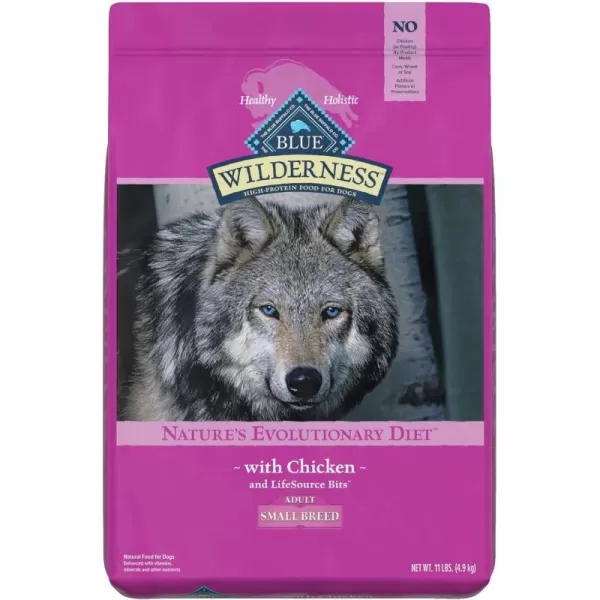 imageBlue Buffalo Wilderness High Protein Natural Adult Small Breed Dry Dog Food Chicken 11lbBlue Buffalo Wilderness High Protein Natural Adult Small Breed Dry Dog Food Chicken 11lb
