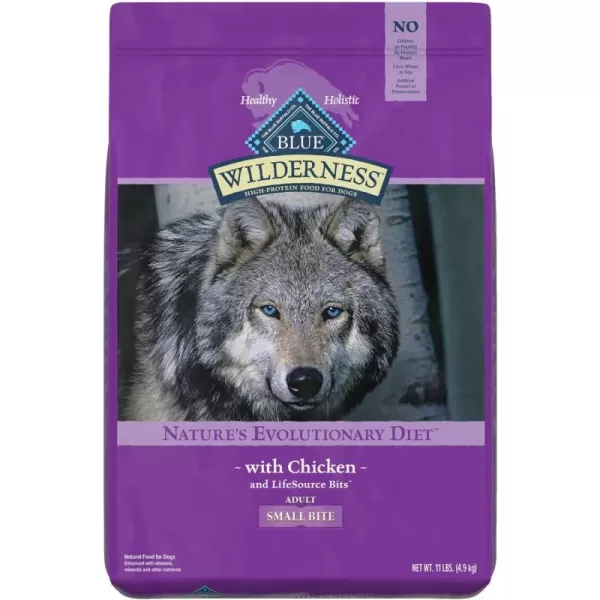 imageBlue Buffalo Wilderness High Protein Natural Adult SmallBite Dry Dog Food Chicken 24lb11 Pound Pack of 1
