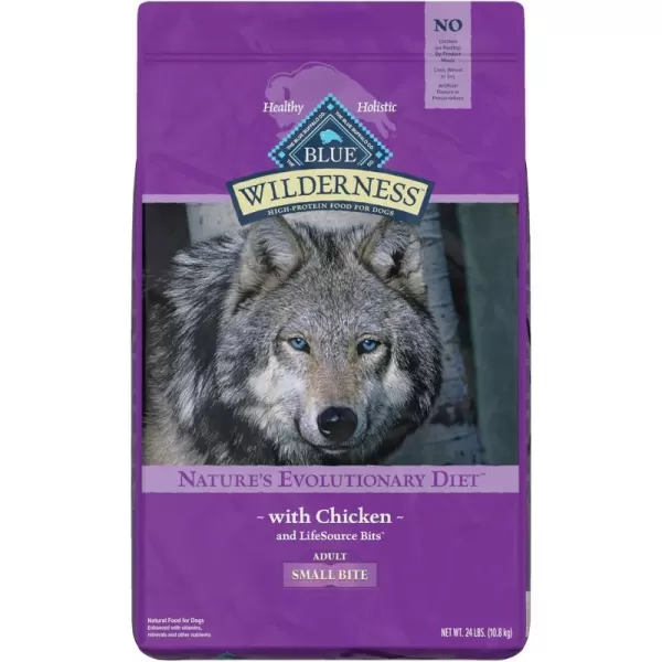 imageBlue Buffalo Wilderness High Protein Natural Adult SmallBite Dry Dog Food Chicken 24lb24 Pound Pack of 1