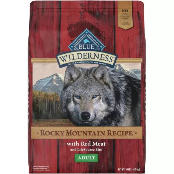 imageBlue Buffalo Wilderness Rocky Mountain Recipe High Protein Natural Adult Dry Dog Food Red Meat 22lbRed Meat 10 Pound Pack of 1