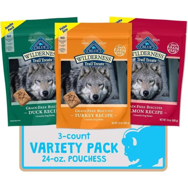 Variety Pack: Duck, Turkey, & Salmon 1.5 Pound (Pack of 3)
