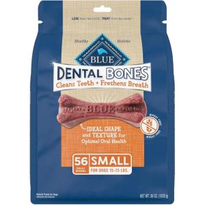 imageBlue Buffalo Dental Bones Small Natural Dental Chew Dog Treats Bag Value PackSmall Bones For Dogs 1525 lbs