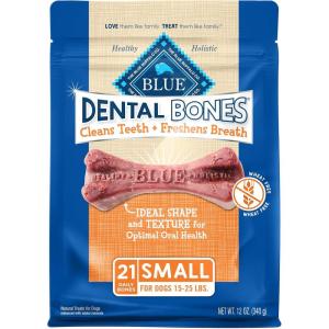 imageBlue Buffalo Dental Bones Small Natural Dental Chew Dog Treats Bag Value PackUnflavored
