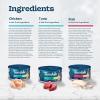 imageBlue Buffalo Tastefuls Flaked Wet Cat Food Variety Pack Made with Natural Ingredients Tuna Chicken Fish ampamp Shrimp 3oz Cans 12 Count 4 of EachVariety Pack Tuna  Chicken  Fish  Shrimp