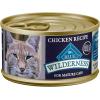 imageBlue Buffalo Wilderness HighProtein GrainFree Wet Food For Adult Cats 7 Chicken Recipe 55oz 24countChicken