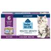 imageBlue Buffalo Baby BLUE Natural Kitten Wet Cat Food Healthy Growth Formula with DHA Chicken Recipe MultiPack 3oz Cans 6 Count3 Ounce Pack of 6