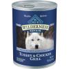 imageBlue Buffalo Wilderness Natural High Protein Wet Food for Senior Dogs Turkey ampamp Chicken 125oz Cans 12CountTurkey  Chicken