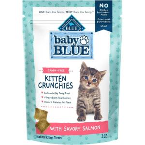 imageBlue Buffalo Baby BLUE Kitten Crunchies Crunchy Cat Treats GrainFree Recipe Made with Natural Ingredients Savory Salmon 2oz Bag