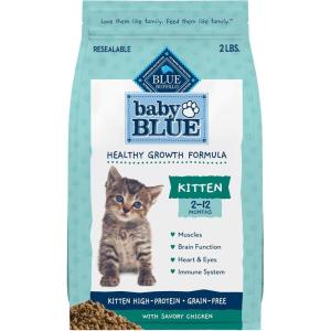 imageBlue Buffalo Baby BLUE Natural GrainFree Dry Food for Kittens Healthy Growth Formula with DHA HighProtein Savory Chicken Recipe 45lb BagChicken