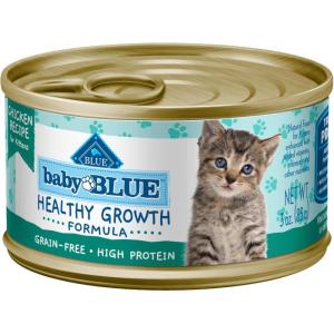 imageBlue Buffalo Baby Blue Natural GrainFree Wet Food for Kittens Healthy Growth Formula with DHA HighProtein Chicken Pat 3 oz CanChicken