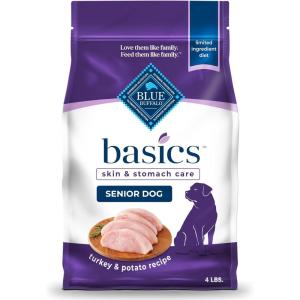 imageBlue Buffalo Basics GrainFree Senior Dry Dog Food Skin ampamp Stomach Care Limited Ingredient Diet Turkey Recipe 24lb BagTurkey  Potato