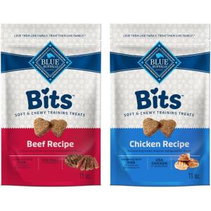 imageBlue Buffalo Bits Soft Dog Treats for Training Made With Natural Ingredients ampamp Enhanced with DHA Beef Recipe 19oz BagVariety Pack Chicken  Beef