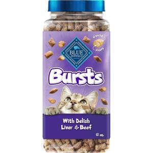 imageBlue Buffalo Bursts Crunchy ampamp Creamy Cat Treats Great for Training PawLickin Chicken 12oz TubChicken Liver  Beef