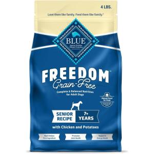 imageBlue Buffalo Freedom GrainFree Senior Dry Dog Food Provides Energy To Stay Active Made in the USA with Natural Ingredients Chicken ampamp Potatoes 24lb BagChicken