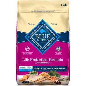 imageBlue Buffalo Life Protection Formula Small Breed Senior Dry Dog Food Supports Joint Health and Immunity Made with Natural Ingredients Chicken ampamp Brown Rice Recipe 15lb BagChicken  Brown Rice