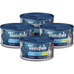 imageBlue Buffalo Tastefuls Flaked Wet Cat Food Variety Pack Made with Natural Ingredients Tuna Chicken Fish ampamp Shrimp 3oz Cans 12 Count 4 of EachChicken