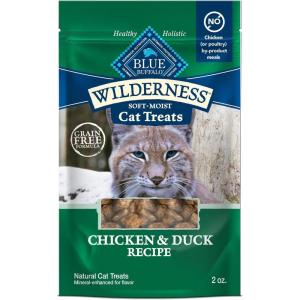 imageBlue Buffalo Wilderness Grain Free SoftMoist Cat Treats Chicken ampamp Salmon 2oz BagChicken  Duck
