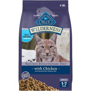 imageBlue Buffalo Wilderness Natural Adult Dry Cat Food HighProtein and GrainFree Diet Supports Healthy Muscle Development and a Healthy Immune System Chicken 12lb BagChicken