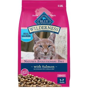imageBlue Buffalo Wilderness Natural Adult Dry Cat Food HighProtein and GrainFree Diet Supports Healthy Muscle Development and a Healthy Immune System Chicken 12lb BagSalmon