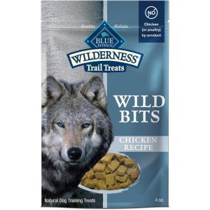 imageBlue Buffalo Wilderness Wild Bits Soft ampamp Chewy Training Treats for Dogs GrainFree Chicken Recipe 4oz BagChicken