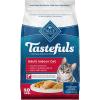 imageBlue Buffalo Tastefuls Natural Dry Food for Adult Indoor Cats Chicken ampamp Brown Rice Recipe 7lb BagSalmon  Brown Rice