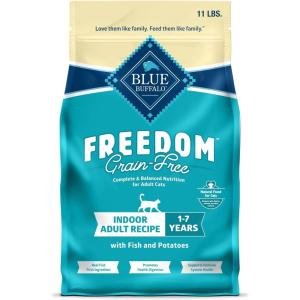 imageBlue Buffalo Freedom GrainFree Adult Dry Cat Food Complete ampamp Balanced Nutrition for Indoor Cats Made with Natural Ingredients Chicken Recipe 11lb BagFish
