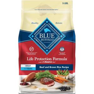 imageBlue Buffalo Life Protection Formula Adult Dry Dog Food Helps Build and Maintain Strong Muscles Made with Natural Ingredients Lamb ampamp Brown Rice Recipe 30lb BagBeef  Brown Rice