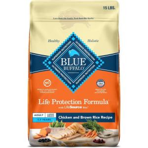 imageBlue Buffalo Life Protection Formula Large Breed Adult Dry Dog Food Promotes Joint Health and Lean Muscles Made with Natural Ingredients Chicken ampamp Brown Rice Recipe 30lb BagChicken  Brown Rice