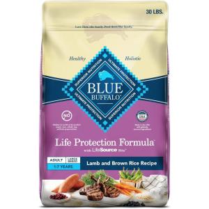 imageBlue Buffalo Life Protection Formula Large Breed Adult Dry Dog Food Promotes Joint Health and Lean Muscles Made with Natural Ingredients Chicken ampamp Brown Rice Recipe 30lb BagLamb  Brown Rice
