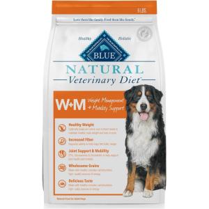 imageBlue Buffalo Natural Veterinary Diet WM Dry Dog Food Weight Management  Mobility Formula Veterinarian Prescription Required Salmon 22lb BagSalmon